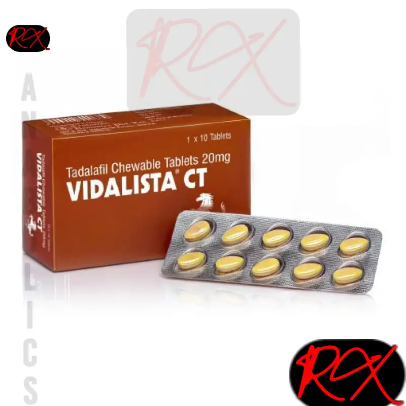 VIDALISTA – CIALIS (TADALAFIL CHEWABLE) 20MG / PER TAB – CENTURION LABS [10 TABLETS]