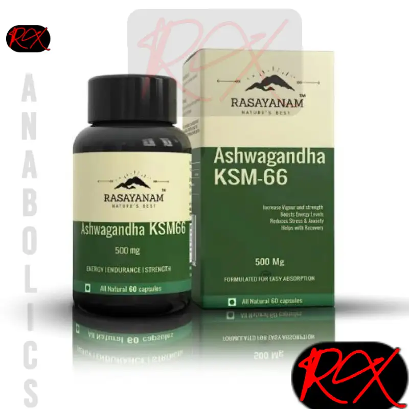 ASHWAGANDHA KSM-66 – ASHWAGANDHA ROOT EXTRACT – (500MG / PER TAB) – [60 CAPSULES] – RASAYANAM