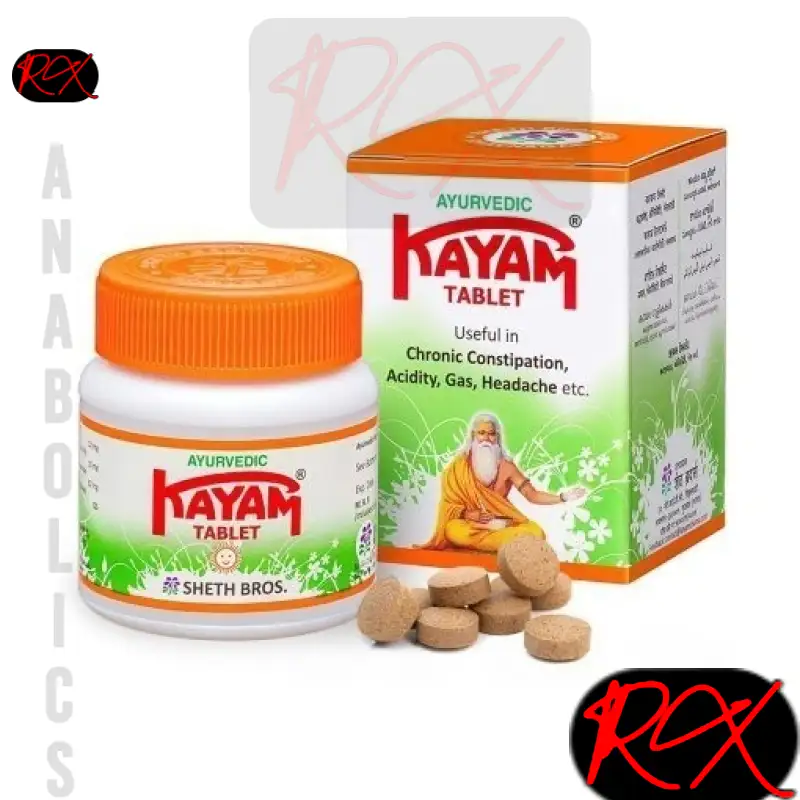 AYURVEDIC KAYAM TABLETS ( CHRONIC CONSTIPATION, ACIDITY , GAS HEADACE ) [ 30 TABLETS ] – SHETH BROS