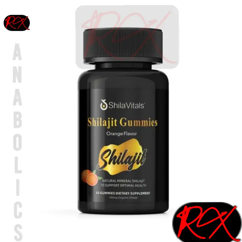 SHILAJIT GUMMIES ( 500MG ORGANIC SHILAJIT ) [60 GUMMIES – ORANGE FLAVOR – SHILAVITALS