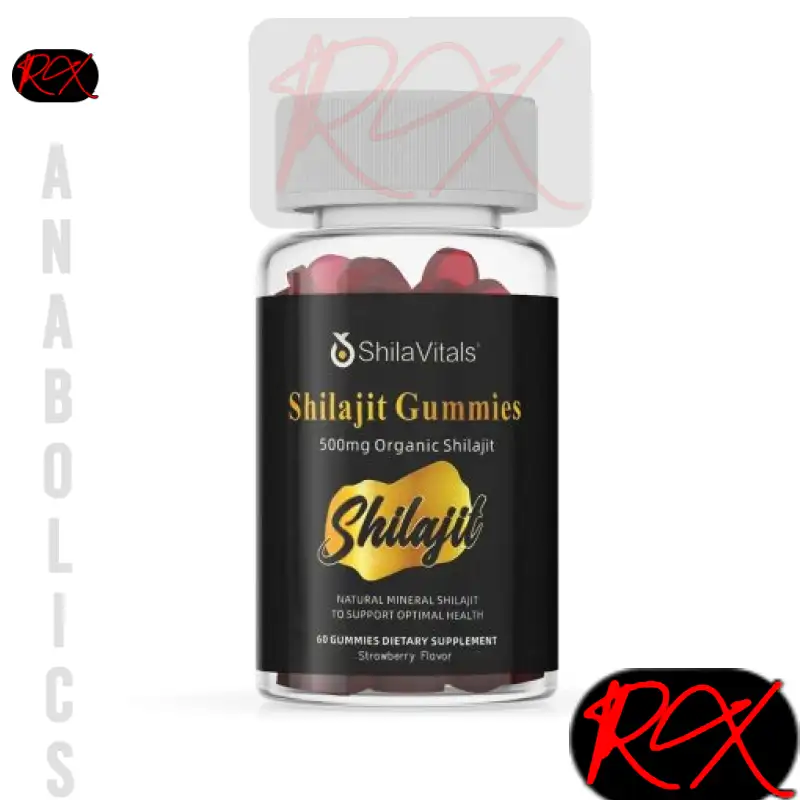 SHILAJIT GUMMIES ( 500MG ORGANIC SHILAJIT ) [60 GUMMIES – STRAWBERRY FLAVOR – SHILAVITALS