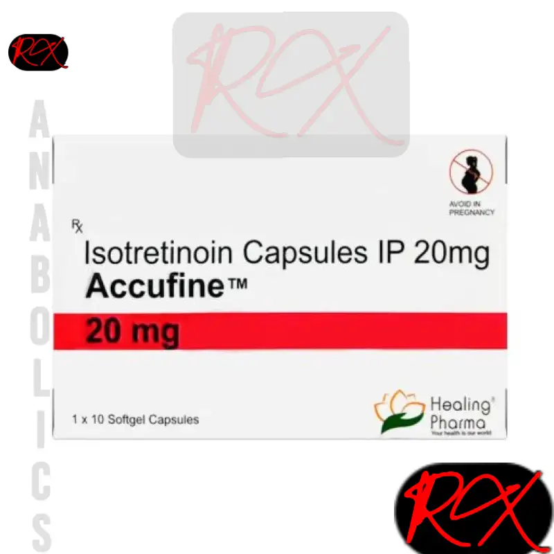 ACCUTANE (ISOTRETINOIN CAPSULES IP) 20 MG / PER TAB – HEALING PHARMA [10 TABLETS PACK]